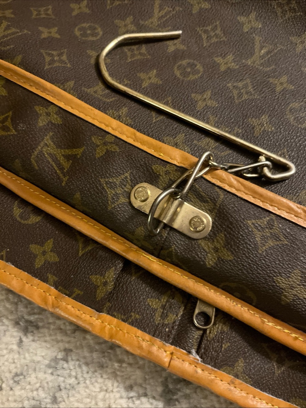 Louis Vuitton Monogram Canvas Garment Bag with Vachetta Trim - Dark Brown - Picture 13 of 14
